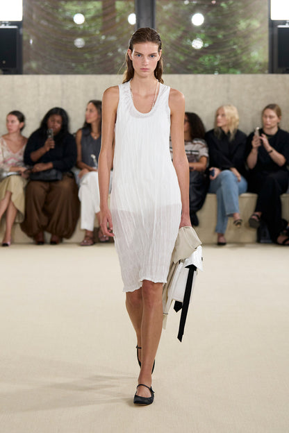 Crinkled Knit Tank Dress