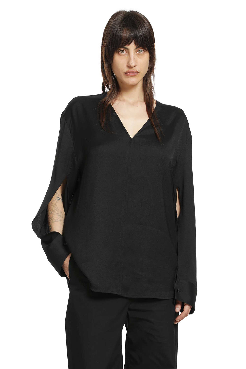 TOTEME V-Neck Tweed Blouse woman