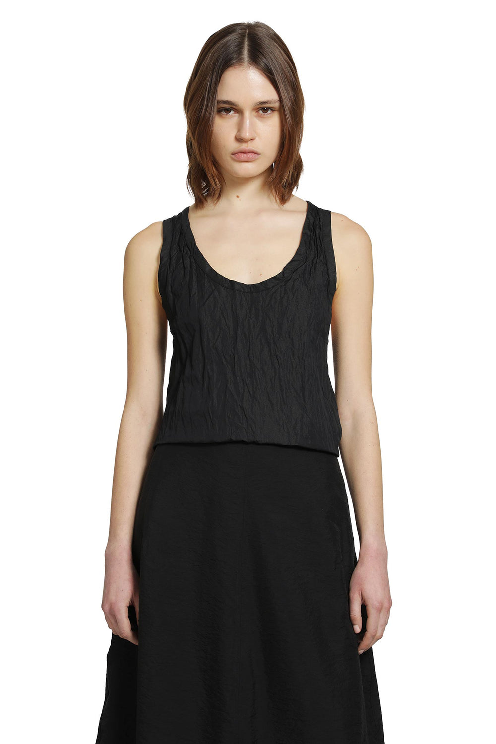 TOTEME Crinkled Cotton Tank Top woman