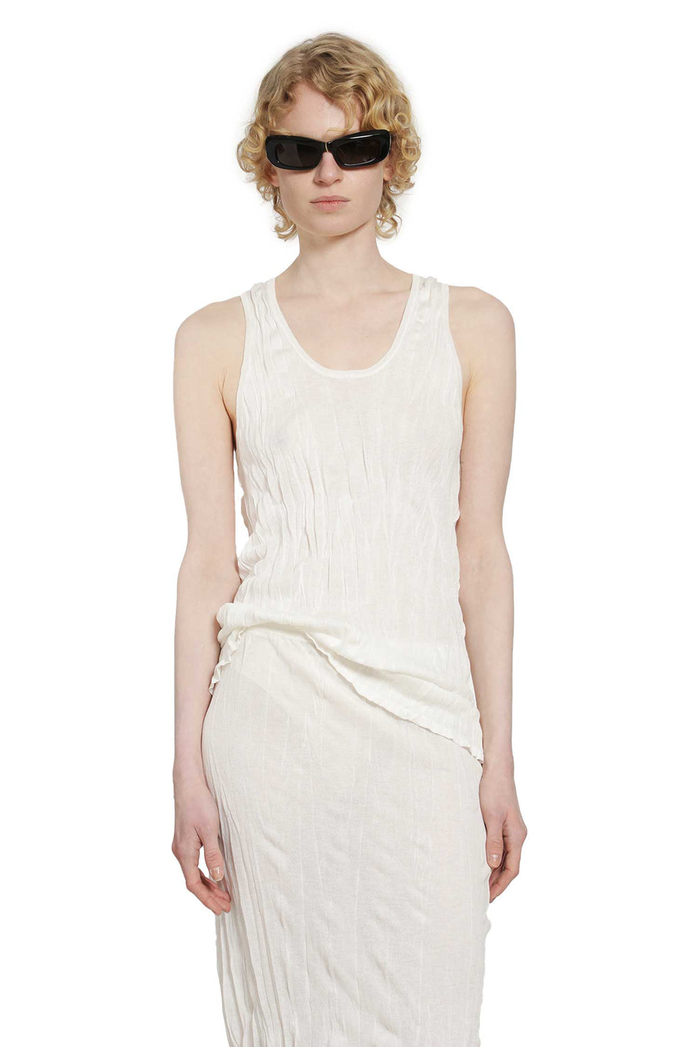 TOTEME Crinkled Knit Tank woman