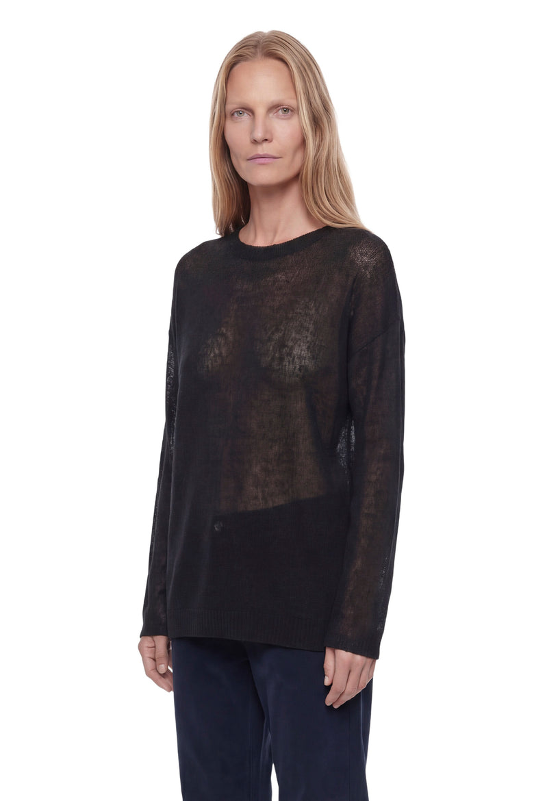 Long Open Weave Sweater