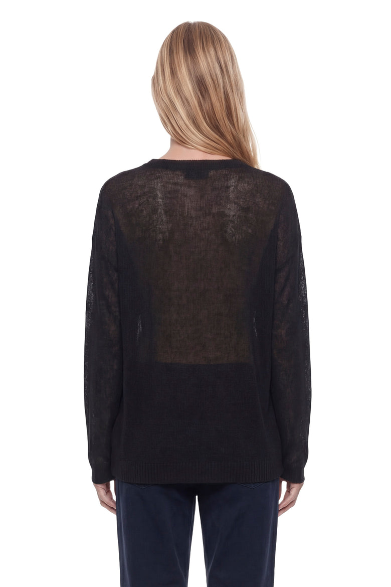 Long Open Weave Sweater