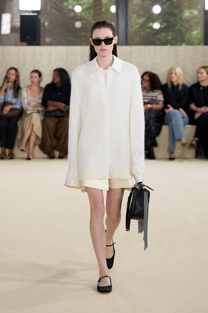 Long Open Weave Knit Sweater