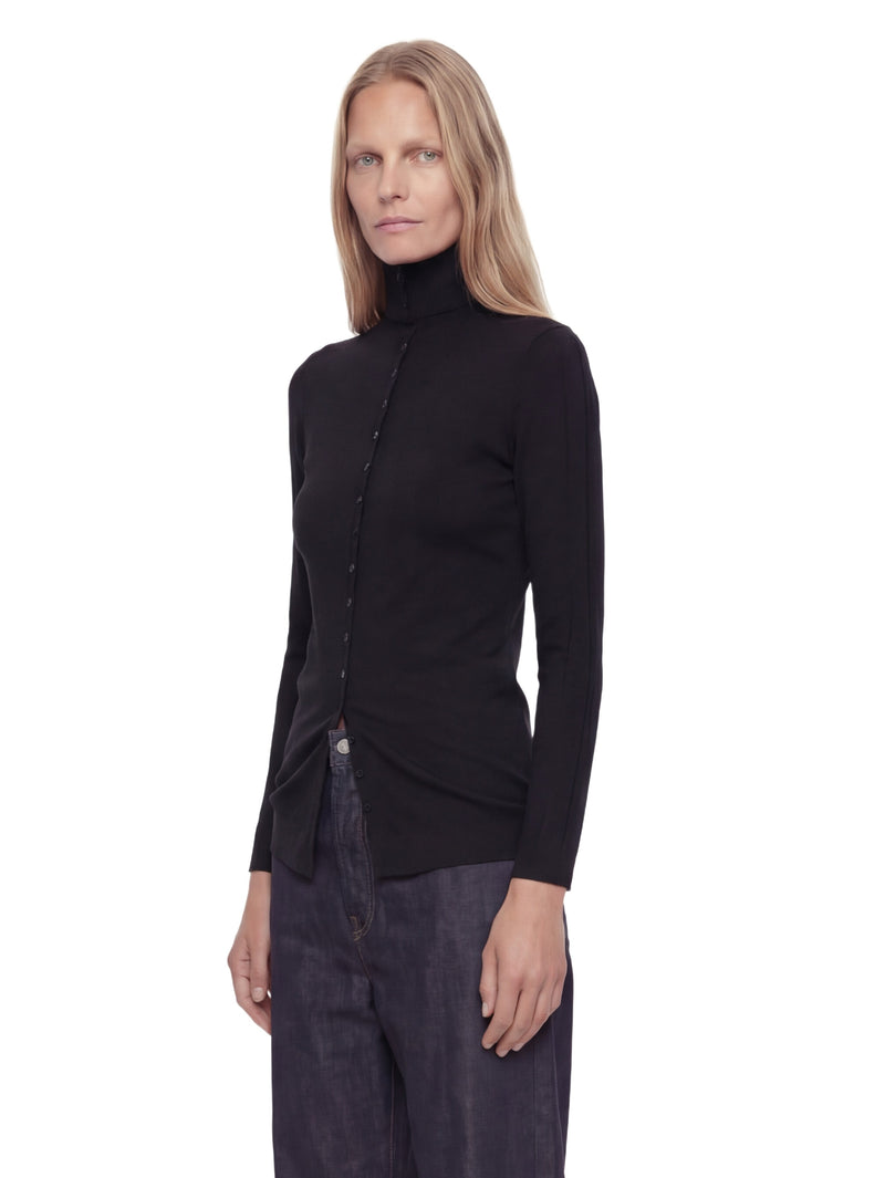 Fitted Polo Cardigan