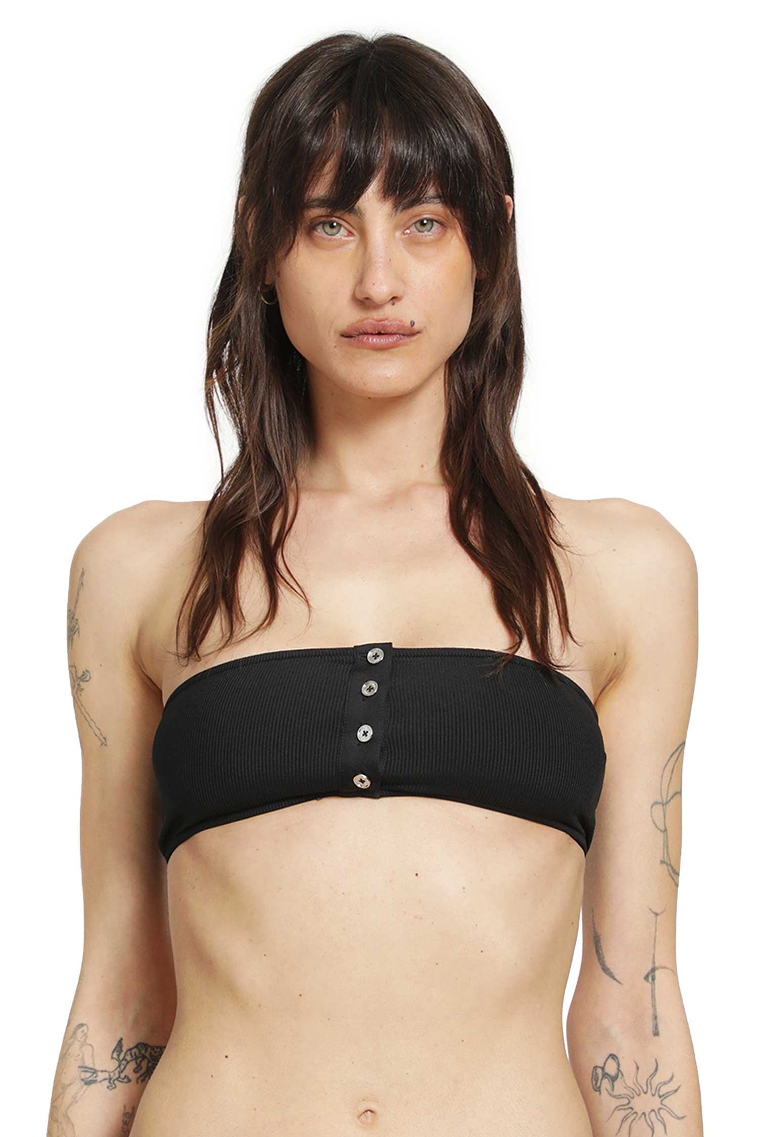 TOTEME Ribbed Strapless Bikini Top woman