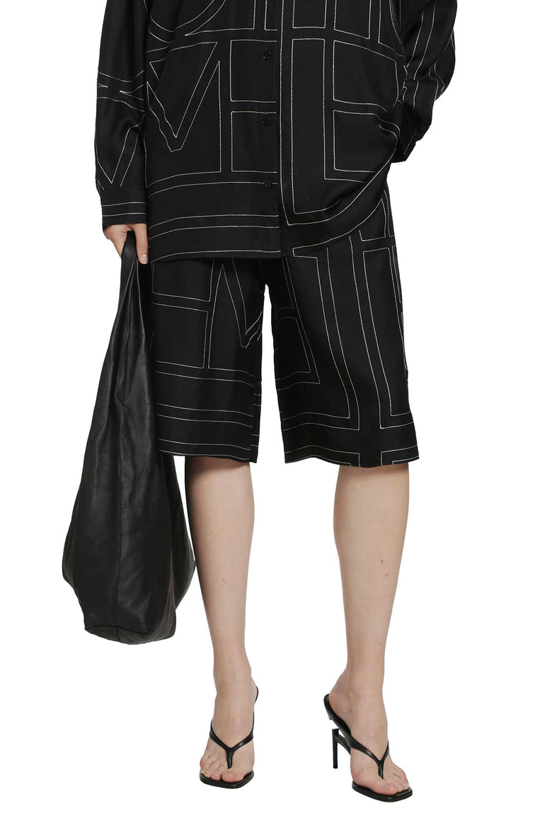 TOTEME Monogram Silk PJ Culottes woman