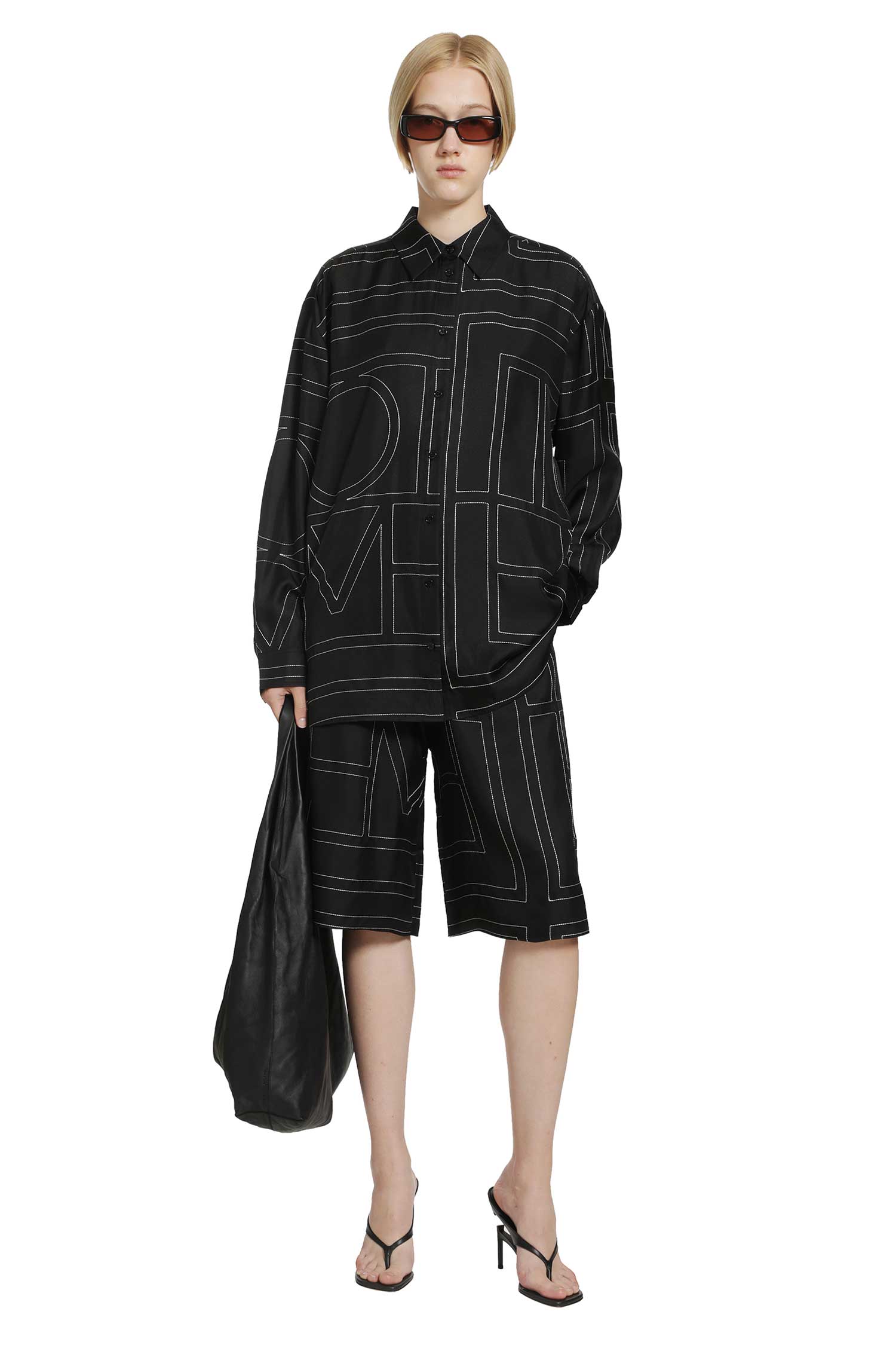 TOTEME Monogram Silk PJ Culottes woman