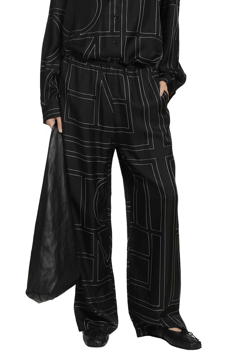 TOTEME Monogram Silk PJ Bottoms woman