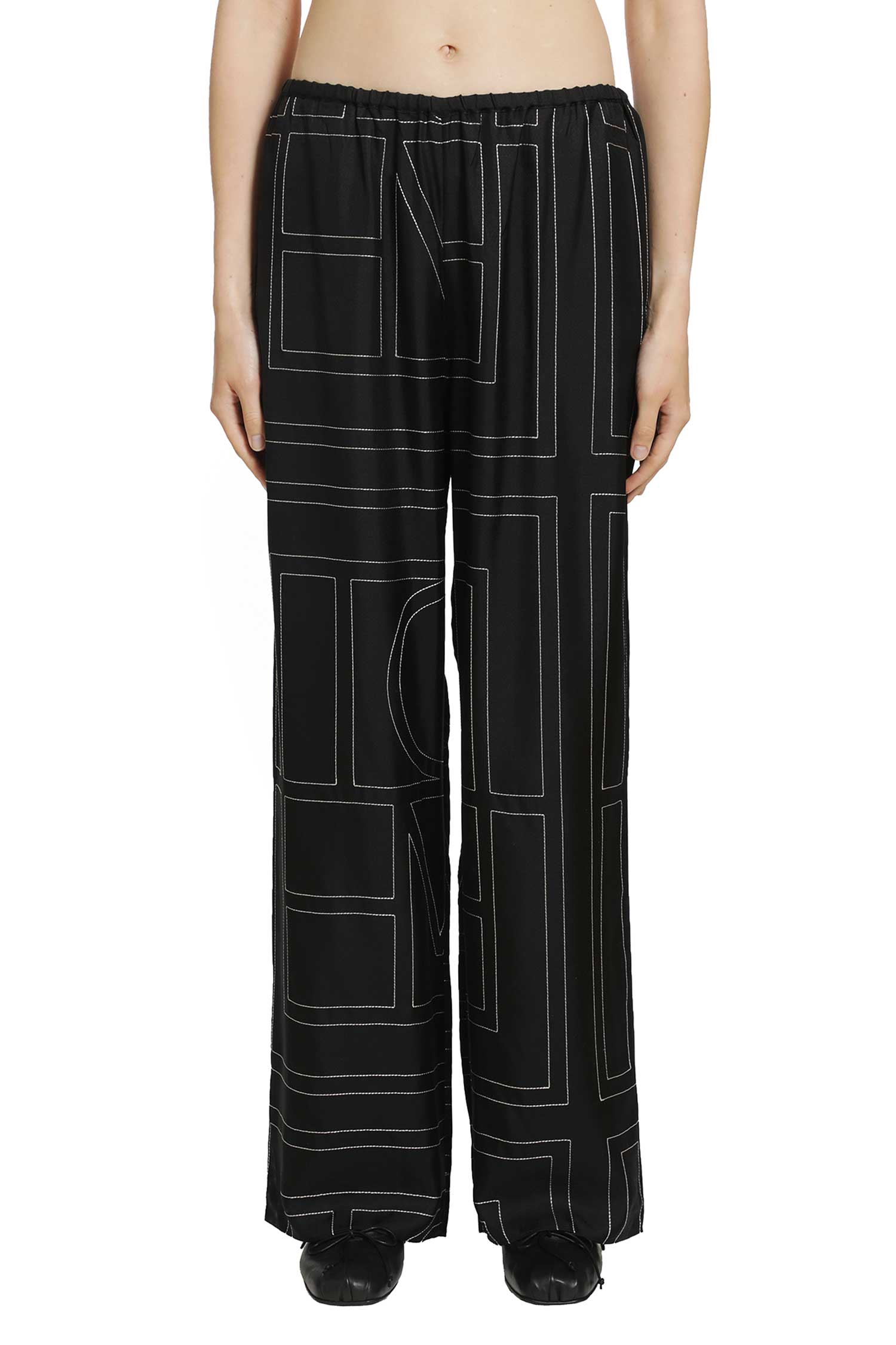 TOTEME Monogram Silk PJ Bottoms woman