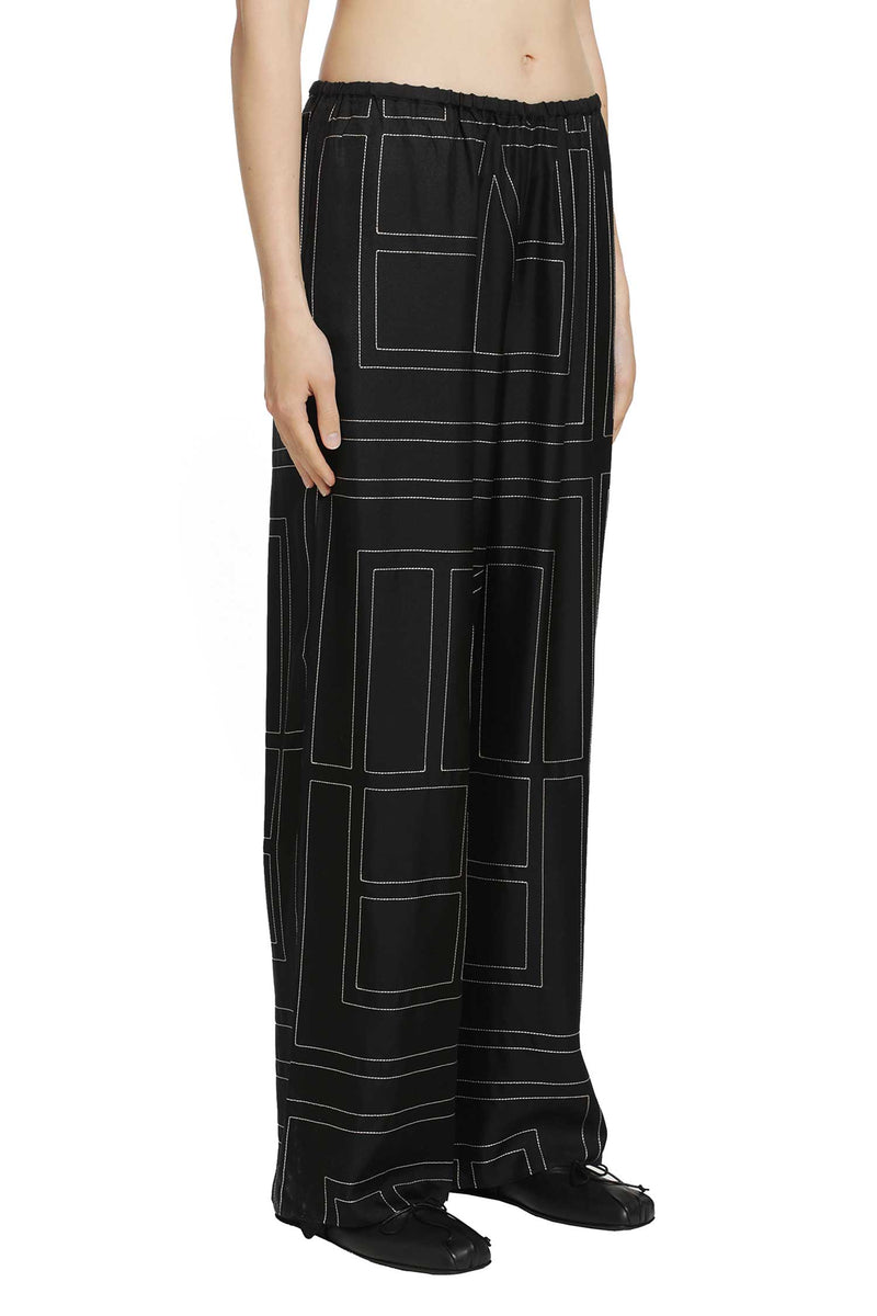 TOTEME Monogram Silk PJ Bottoms woman