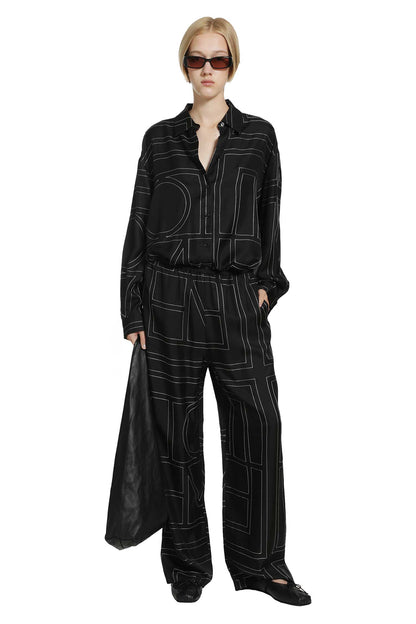 Monogram Silk PJ Bottoms