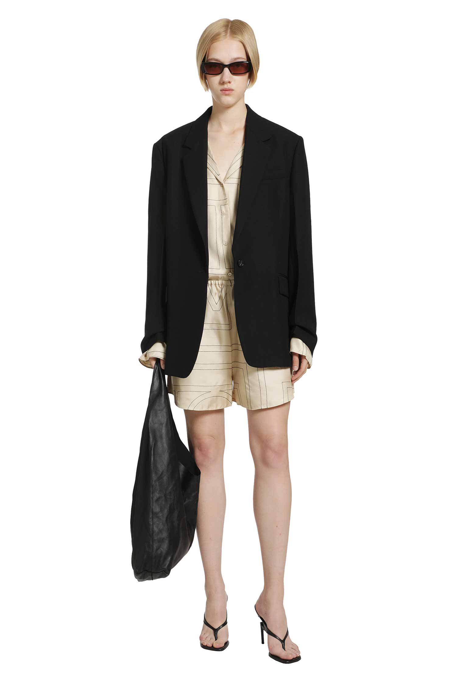 TOTEME Monogram Silk PJ Shorts woman