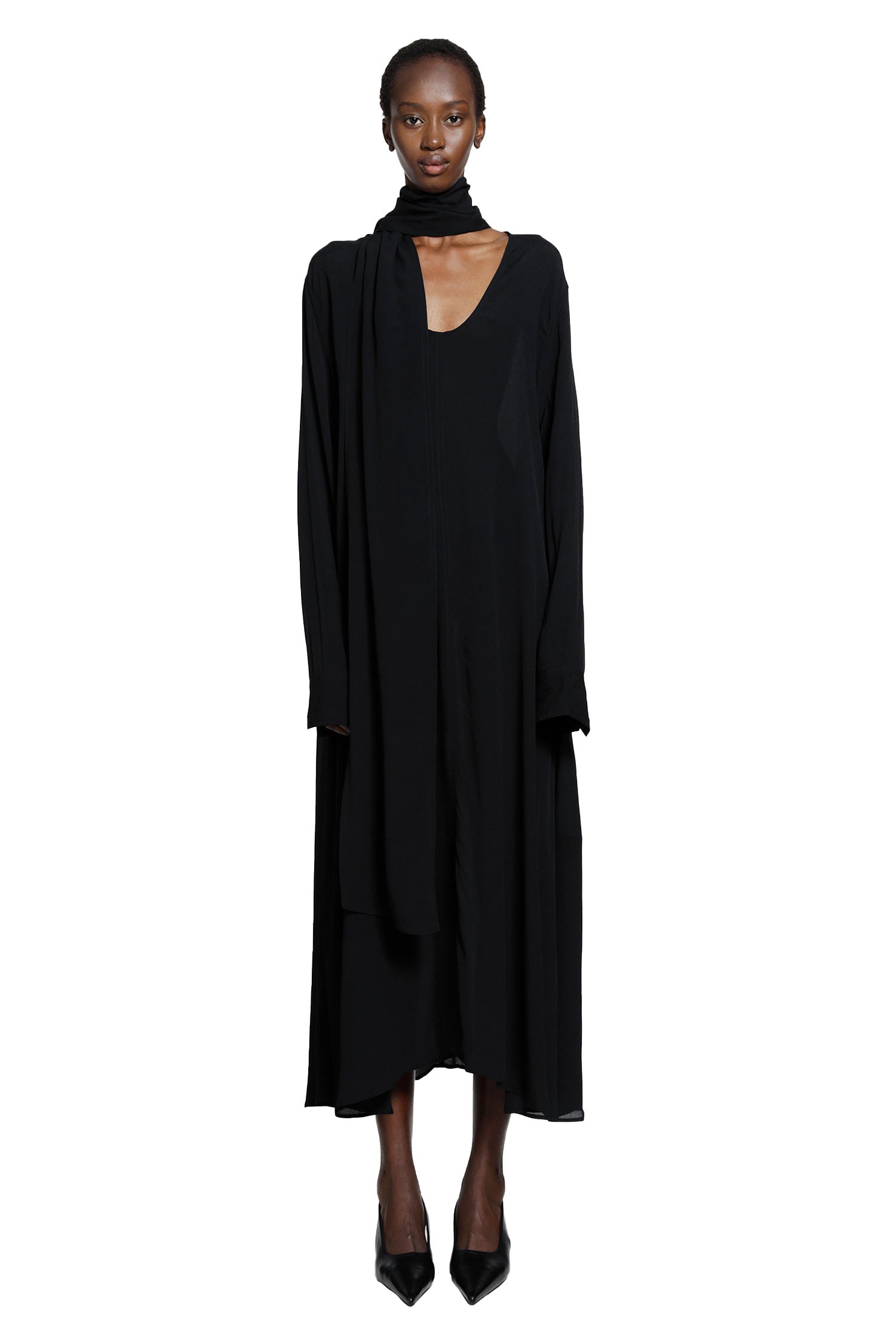 Rounded Neckline Dress