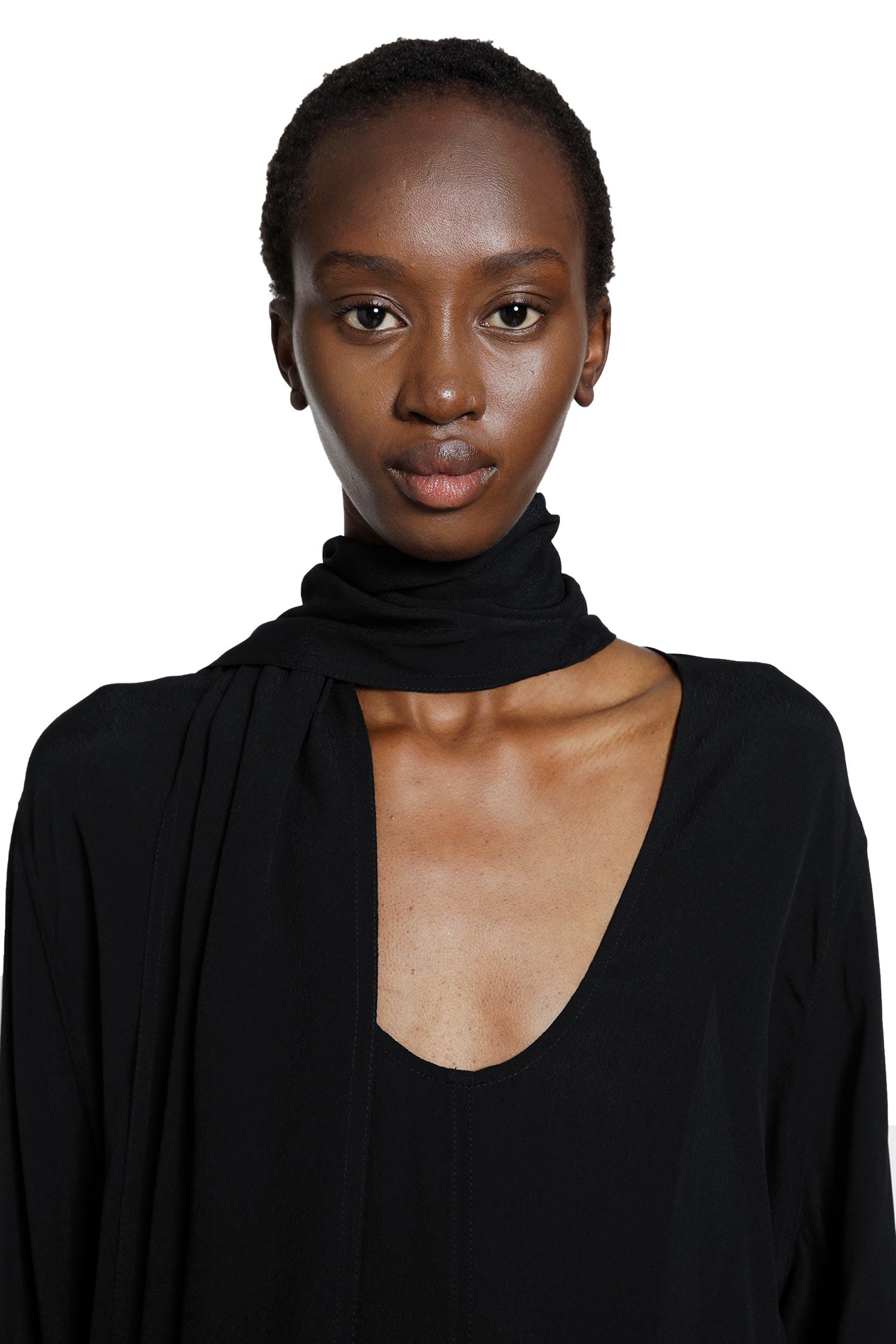 Rounded Neckline Dress