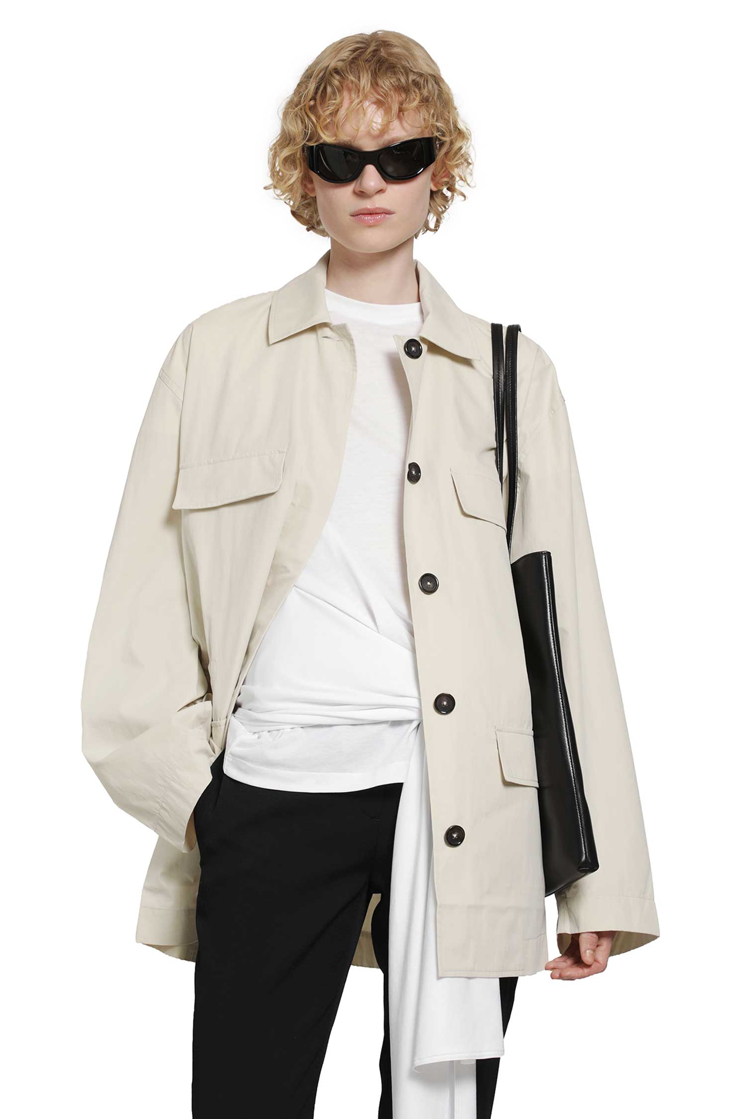 Collared Drawstring Jacket