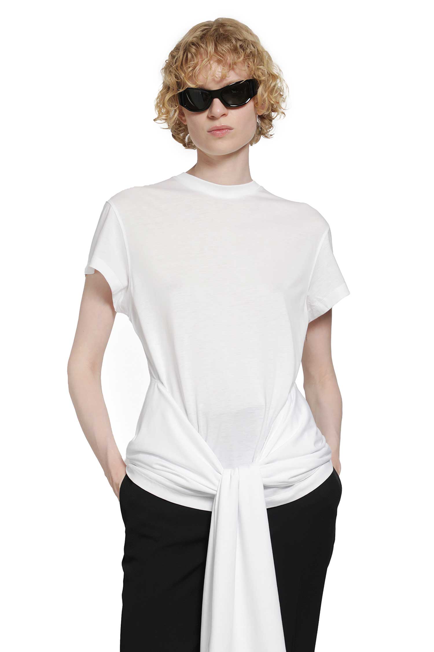TOTEME Tie-Waist Jersey Top woman