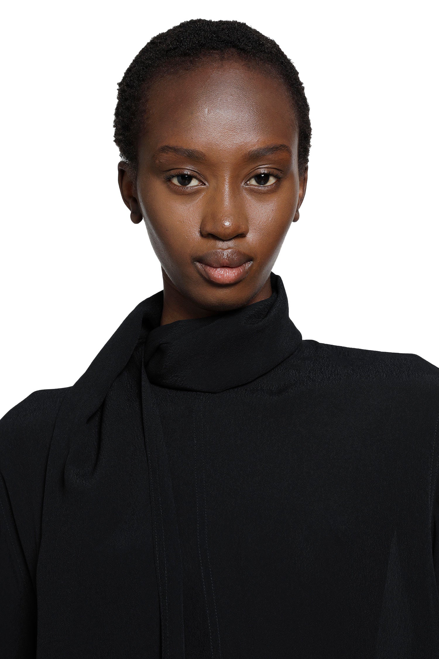 Draped Scarf Blouse