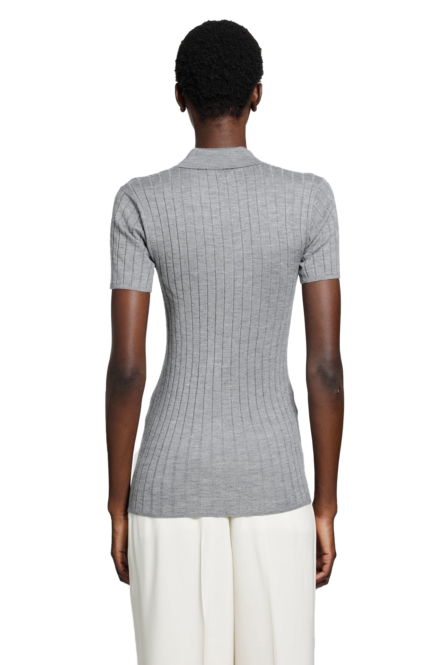 TOTEME Ribbed Cashmere Silk Polo woman