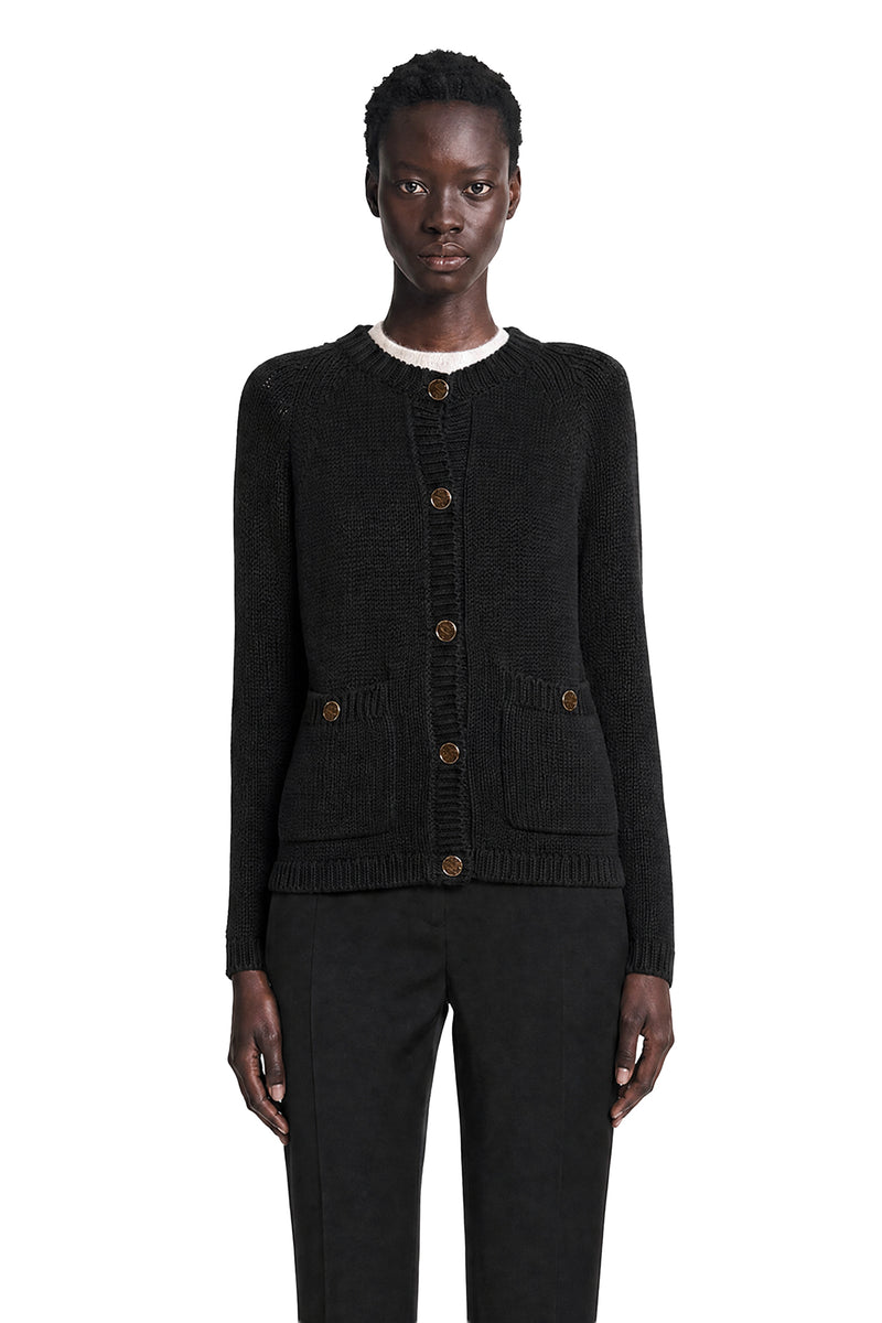 TOTEME Hammered Button Cotton Cardigan woman