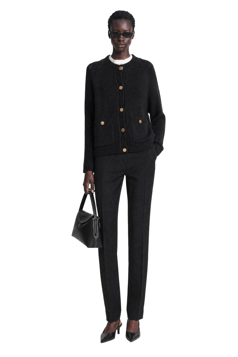TOTEME Hammered Button Cotton Cardigan woman