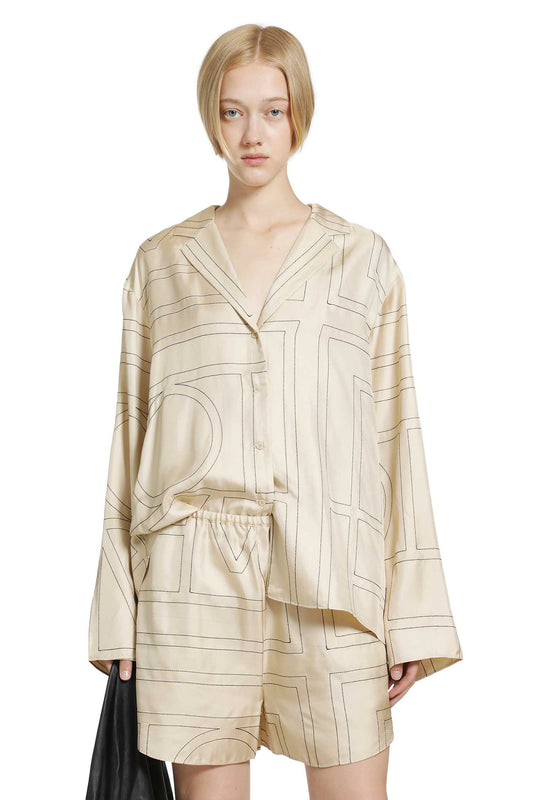 Monogram Silk PJ Shirt