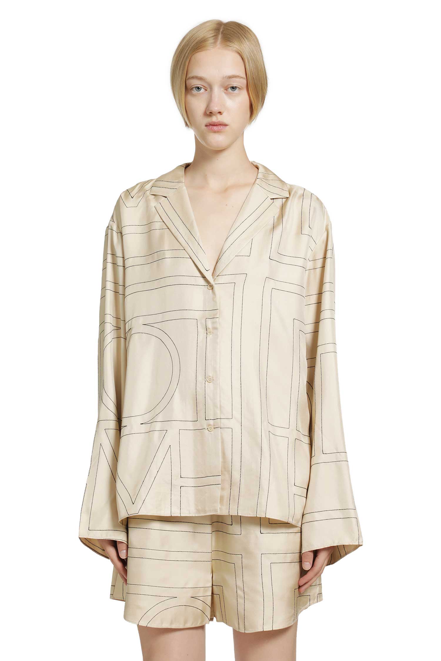 Monogram Silk PJ Shirt