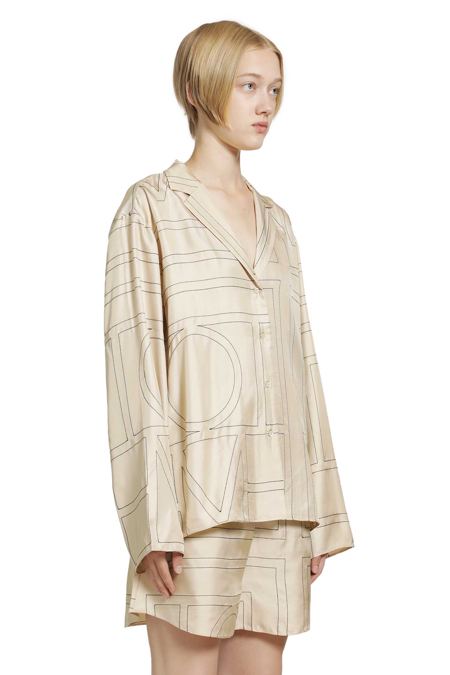 TOTEME Monogram Silk PJ Shirt woman