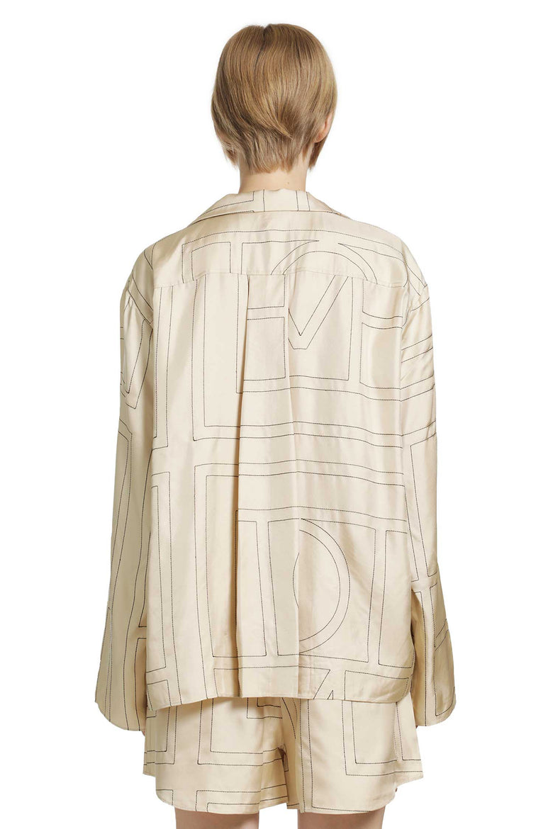 TOTEME Monogram Silk PJ Shirt woman