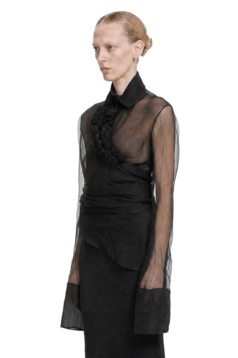 MARC LE BIHAN Organza Flower Shirt woman