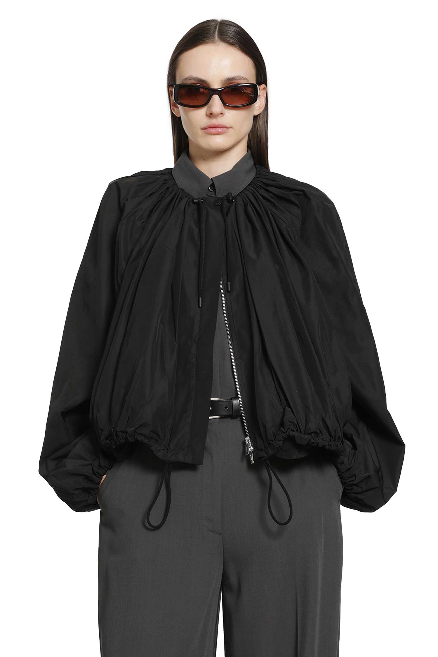 Gathered Parachute Jacket