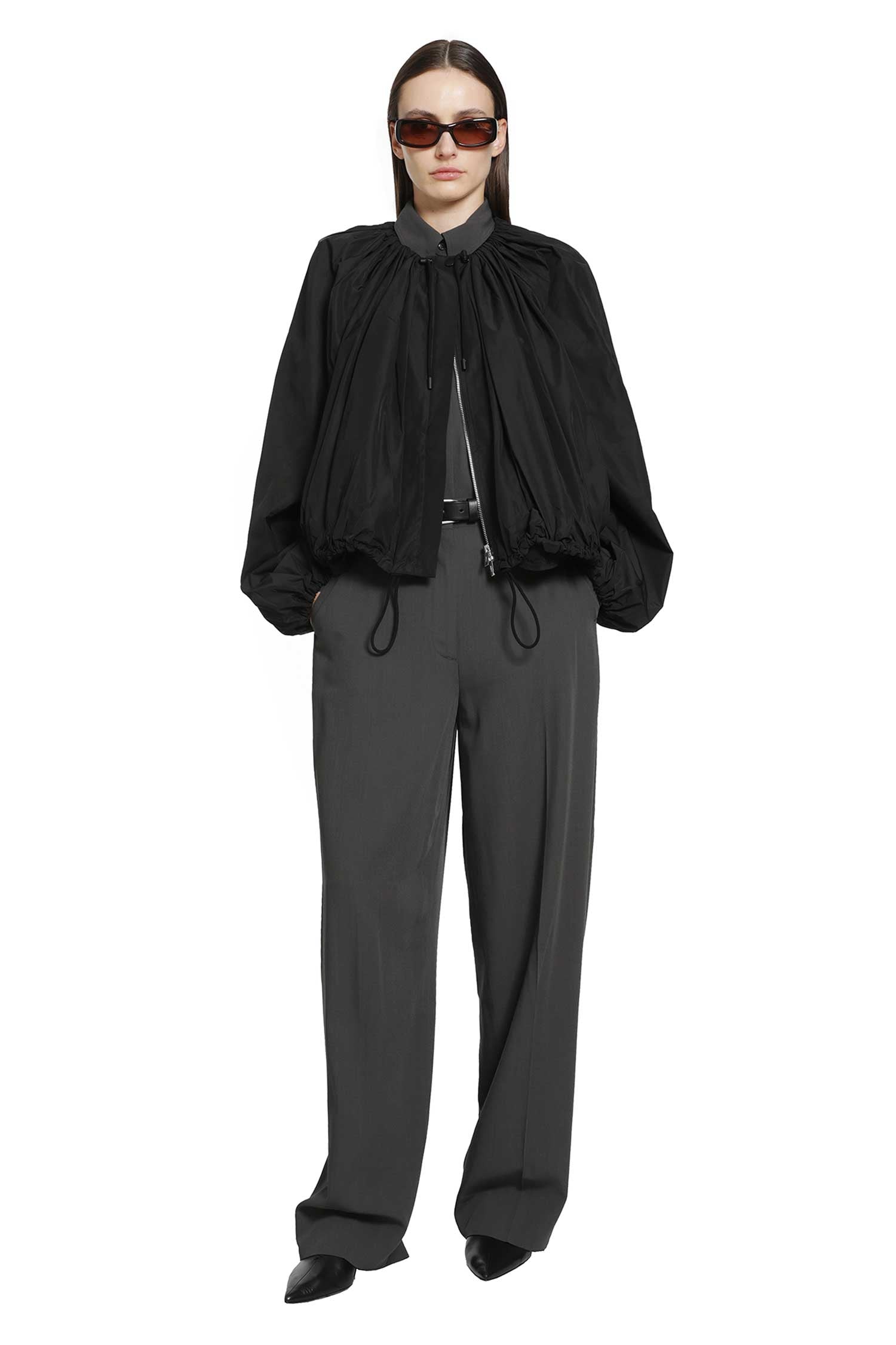 Gathered Parachute Jacket
