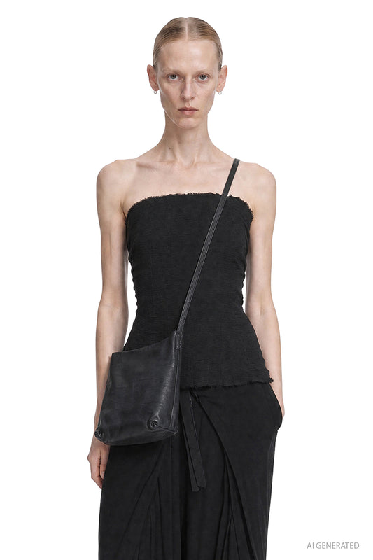 Stretch Nylon Silk Bustier Top