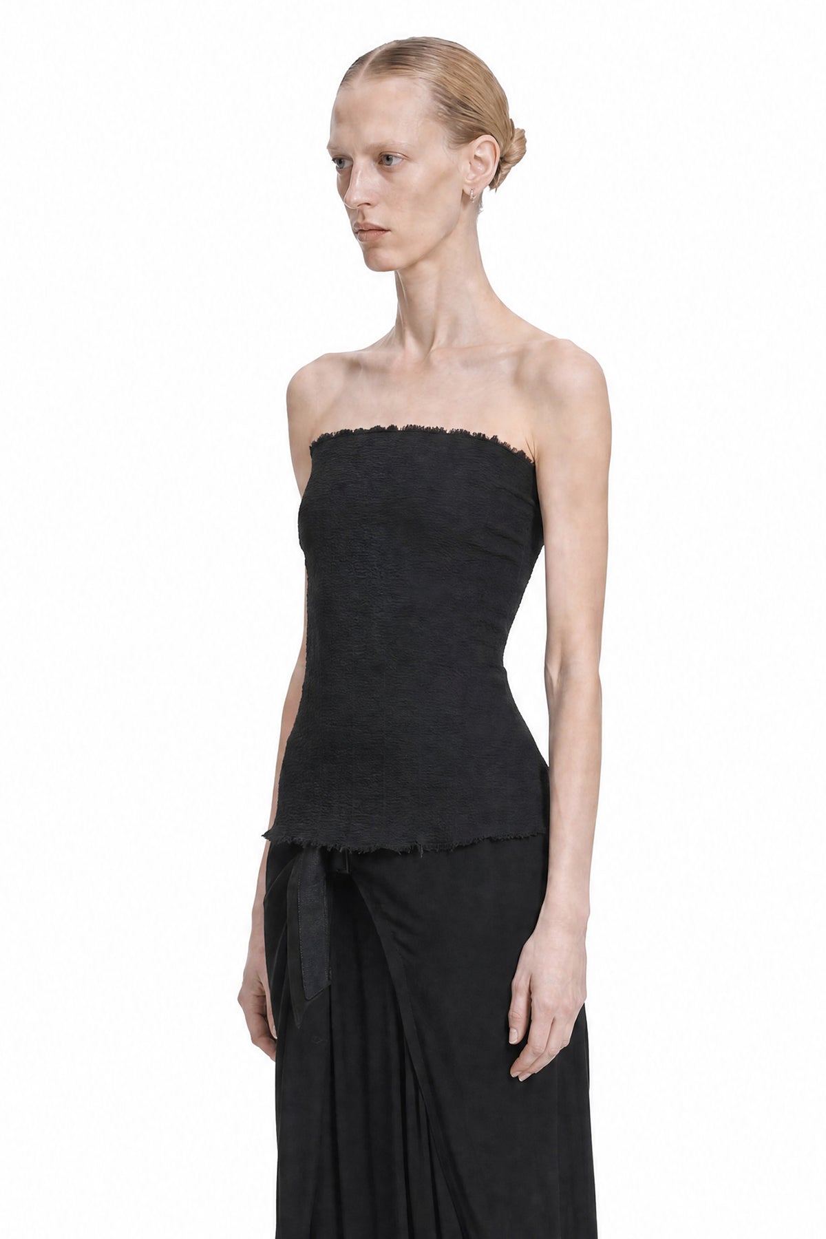 Stretch Nylon Silk Bustier Top