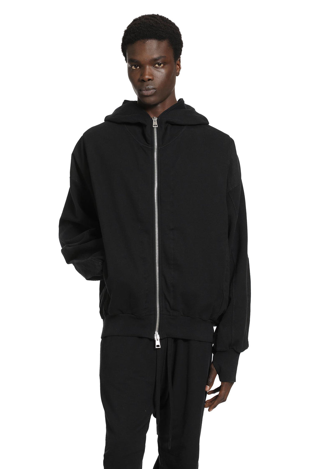 ANDREA YA AQOV Zip-Up Hoodie with Hand gaiters man
