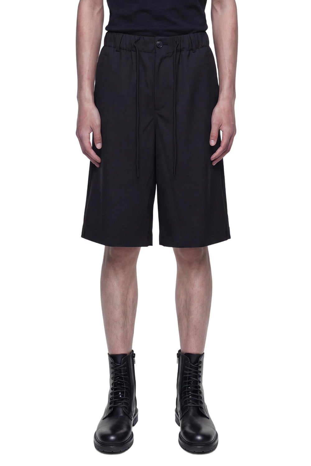 ANDREA YA AQOV Stretch Wool Nylon Drawstring Shorts man