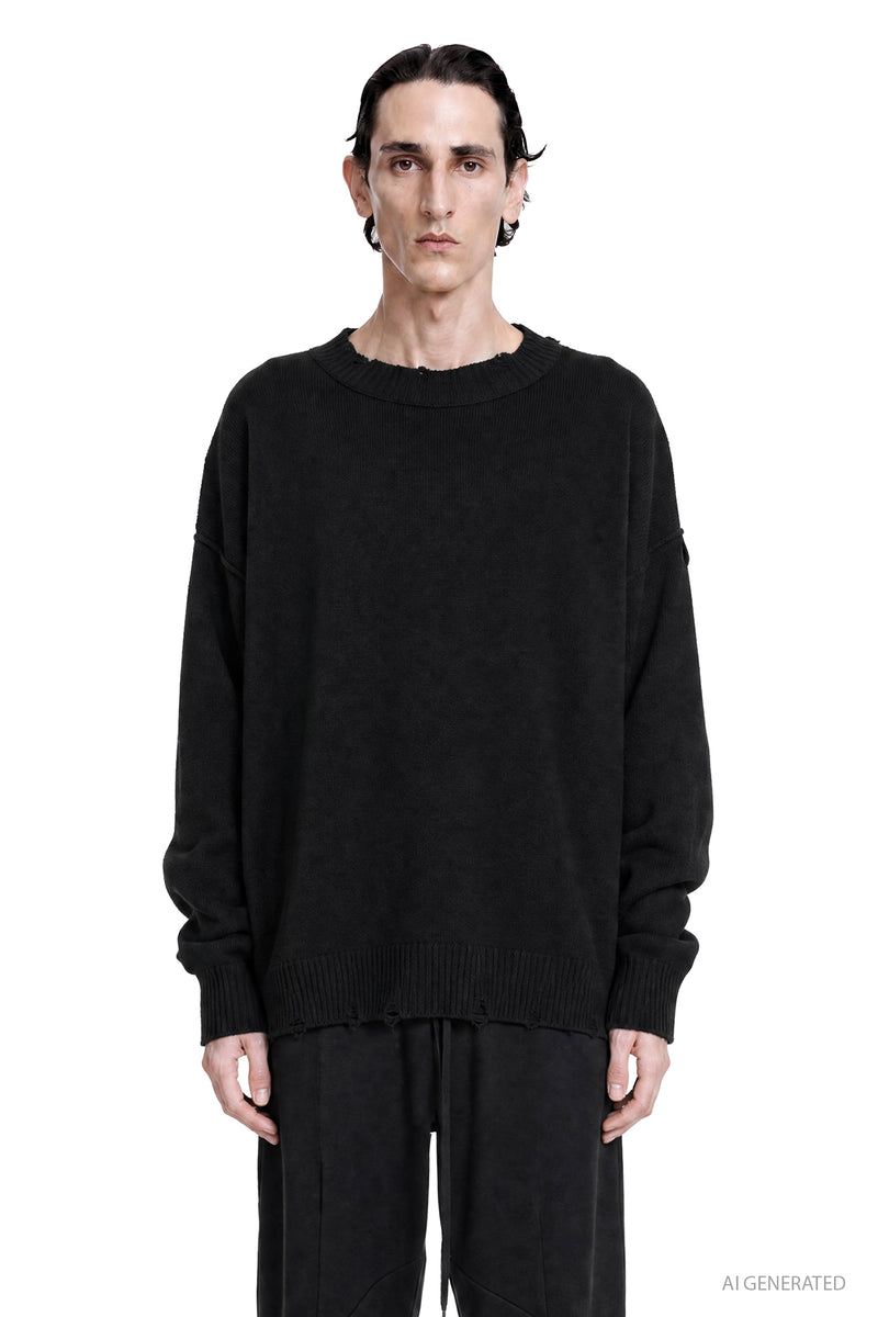 ANDREA YA AQOV Cashmere Wool Oversized Sweater man