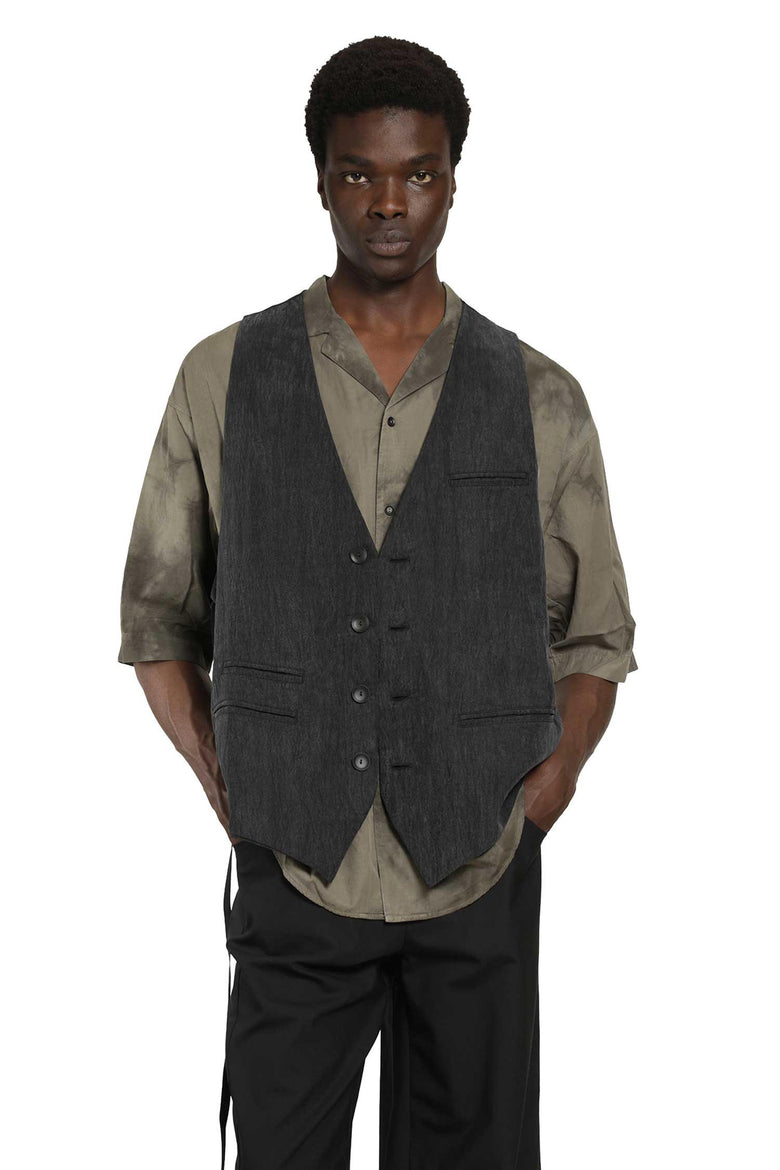 ANDREA YA AQOV Lyocell Nylon Tailored Vest man