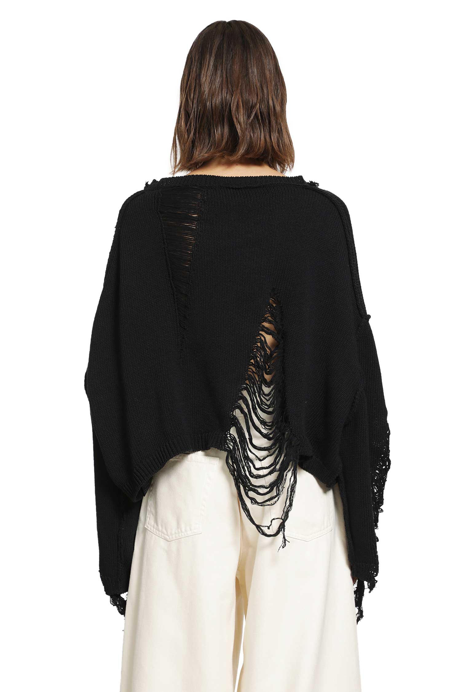 Jacquard Intarsia Cropped Sweater