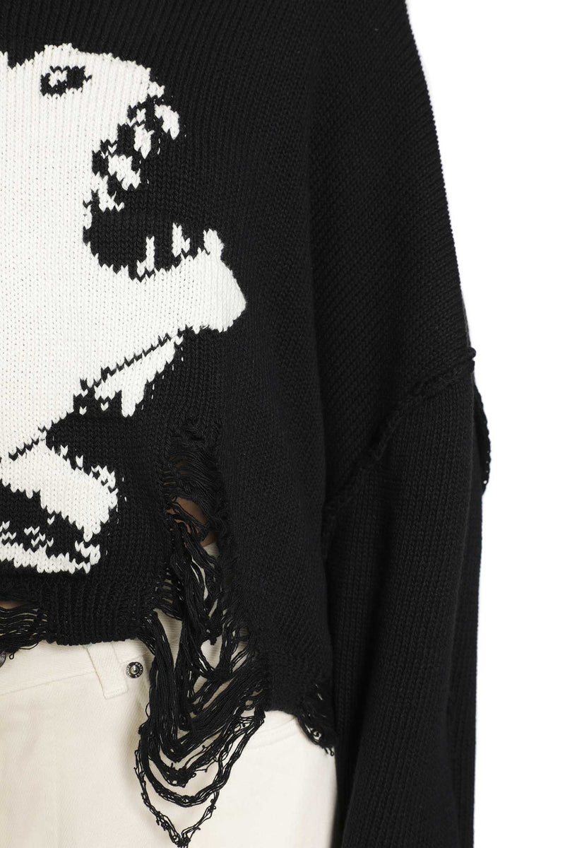 SSHEENA Jacquard Intarsia Cropped Sweater woman