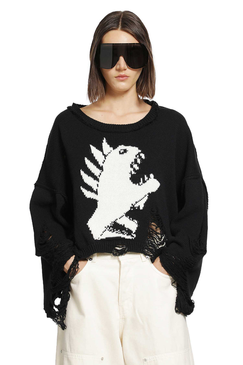 SSHEENA Jacquard Intarsia Cropped Sweater woman