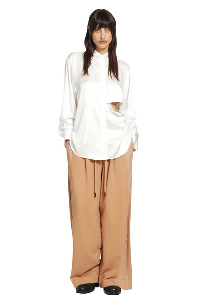 Cut-Out Shirt in Satin