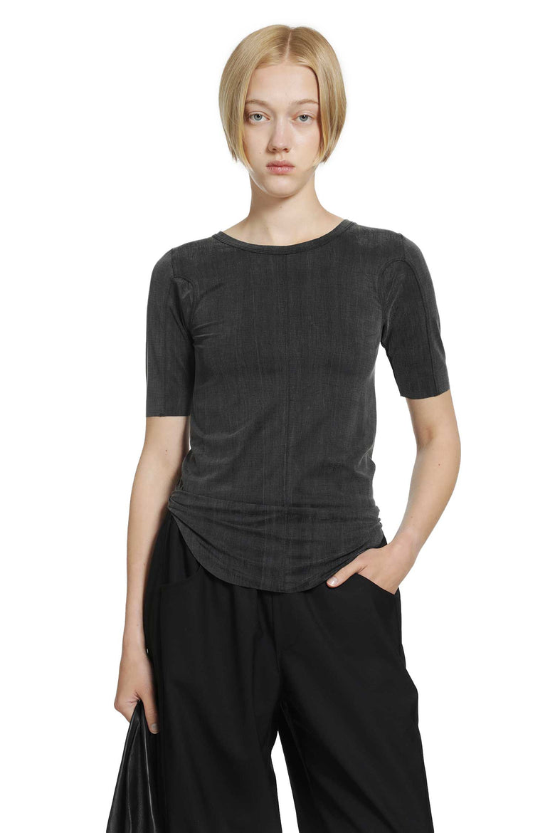 ANDREA YA AQOV Stretch Cupro Jersey T-Shirt woman