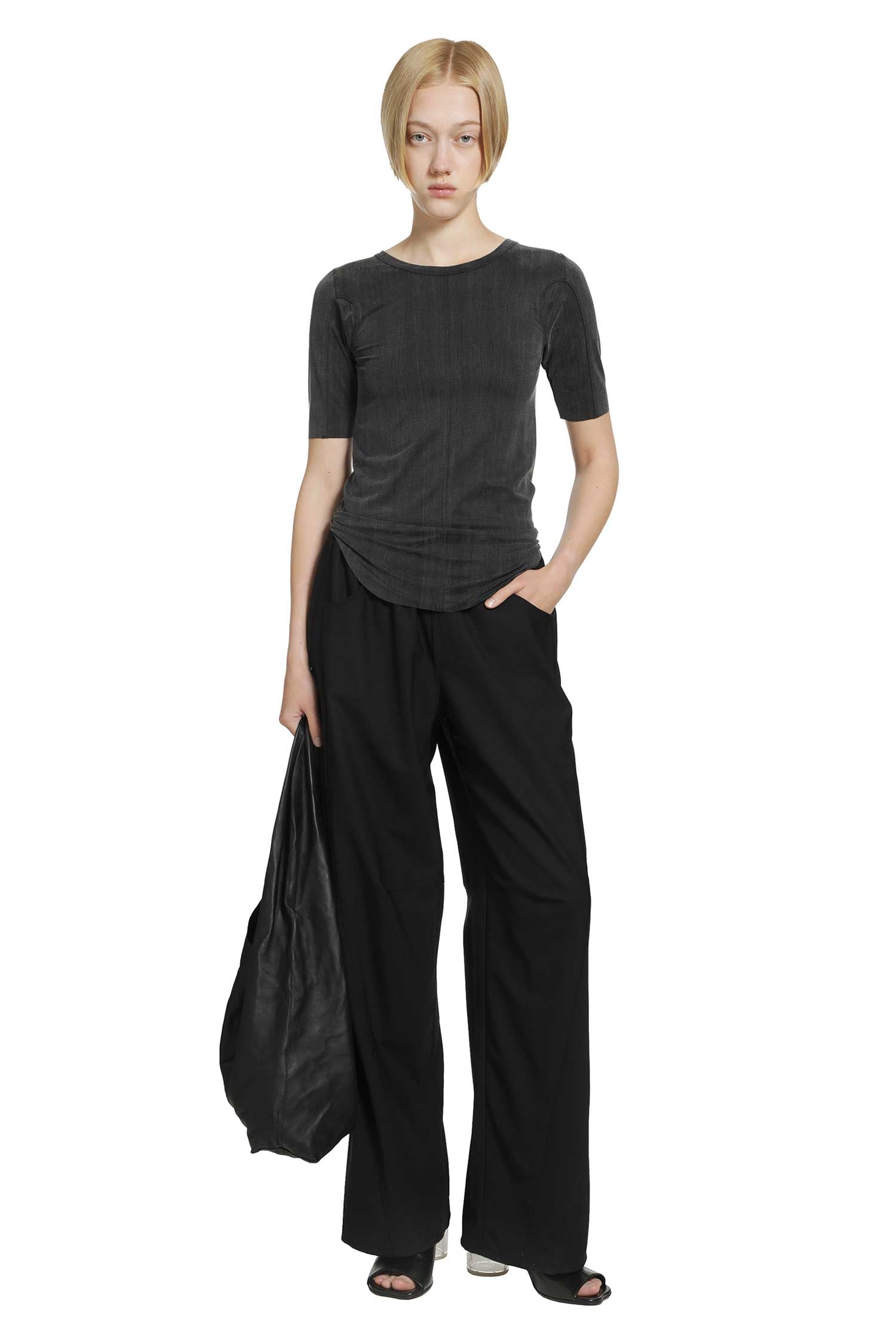ANDREA YA AQOV Stretch Cupro Jersey T-Shirt woman