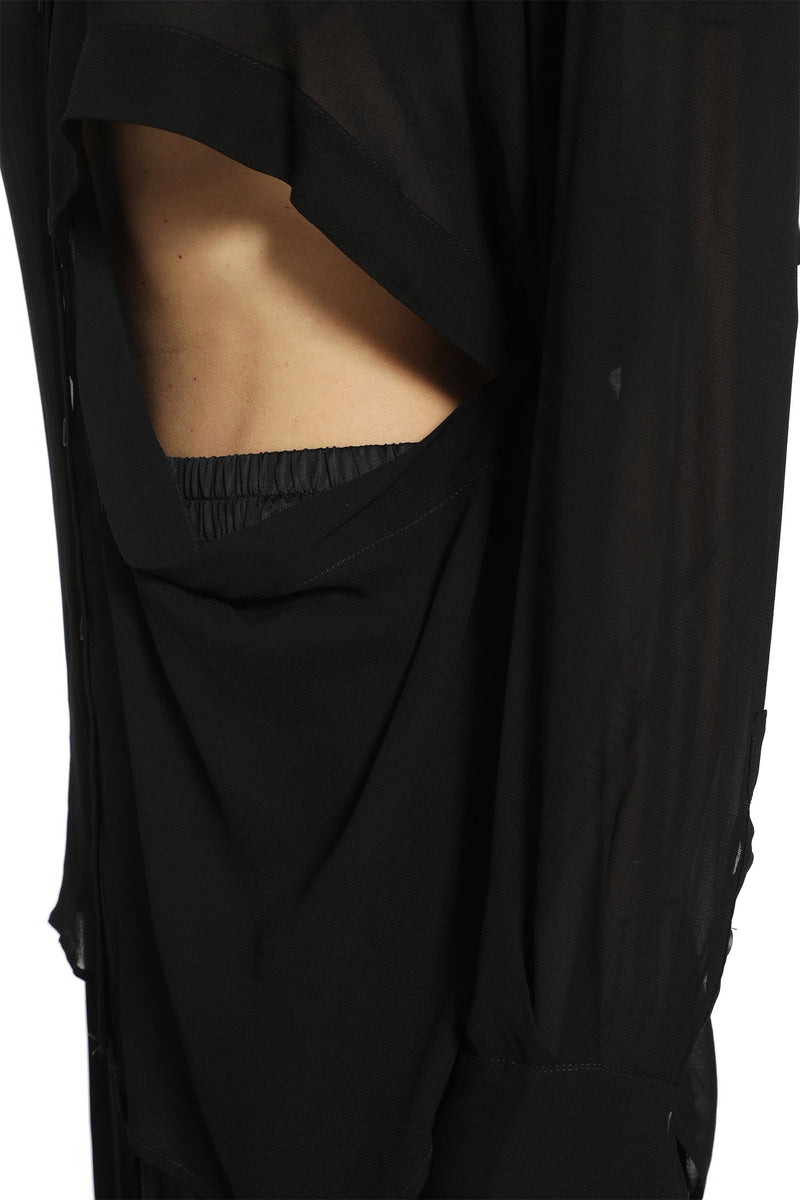 ANDREA YA AQOV Cut-Out Shirt in Georgette Viscose woman