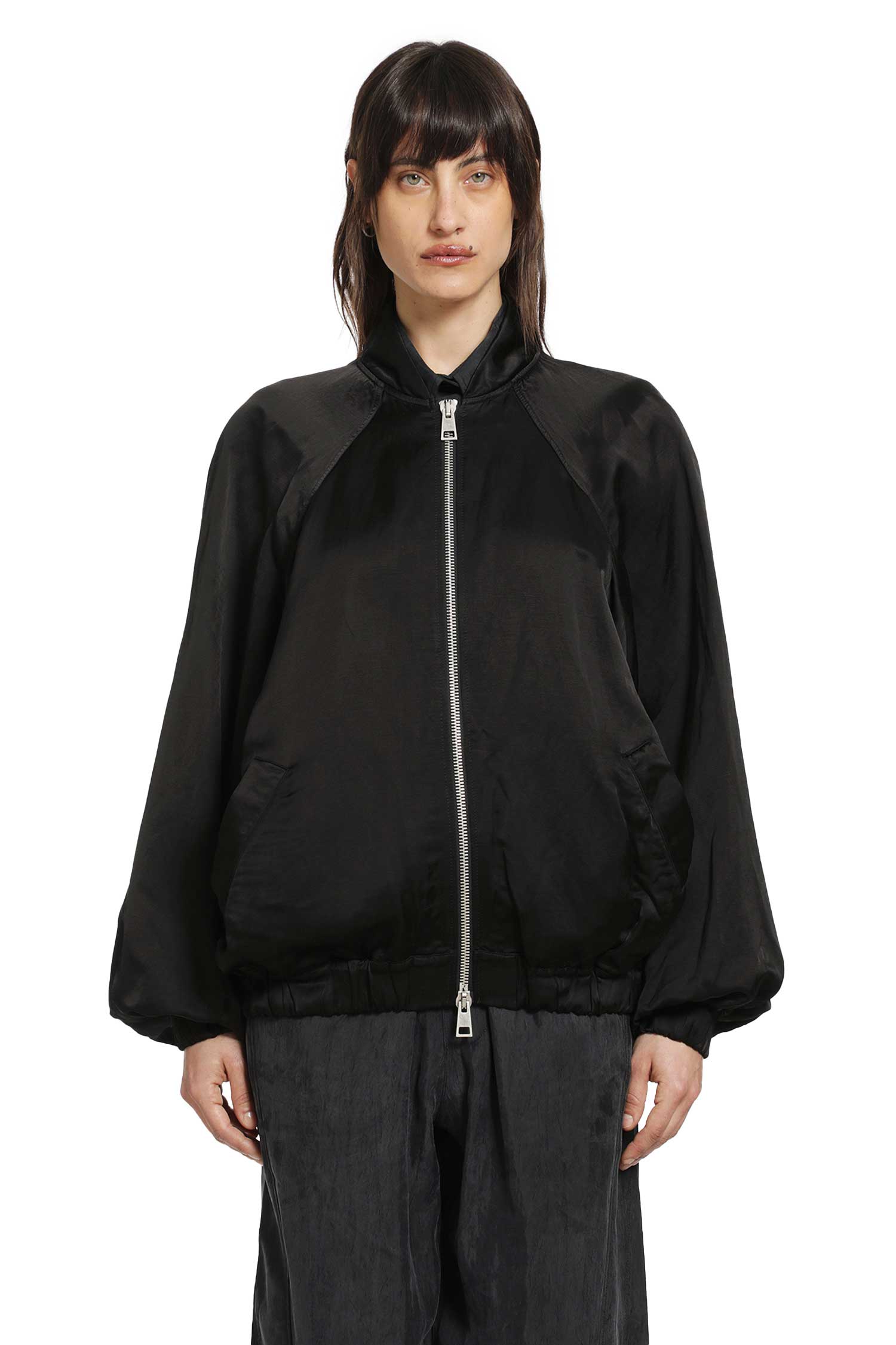 ANDREA YA AQOV Satin Bomber woman