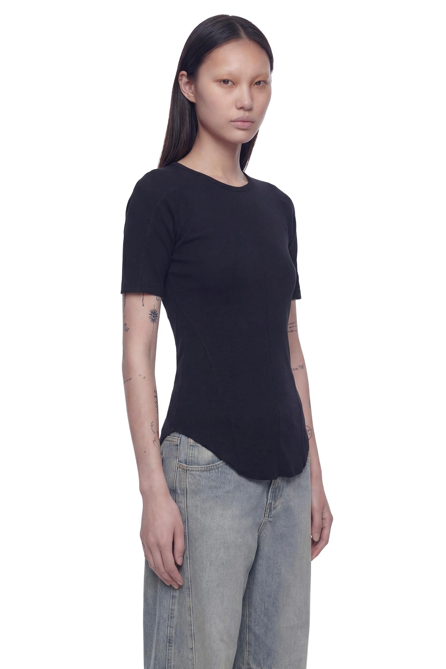 Stretch Rib Jersey T-Shirt