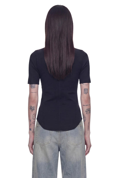 Stretch Rib Jersey T-Shirt