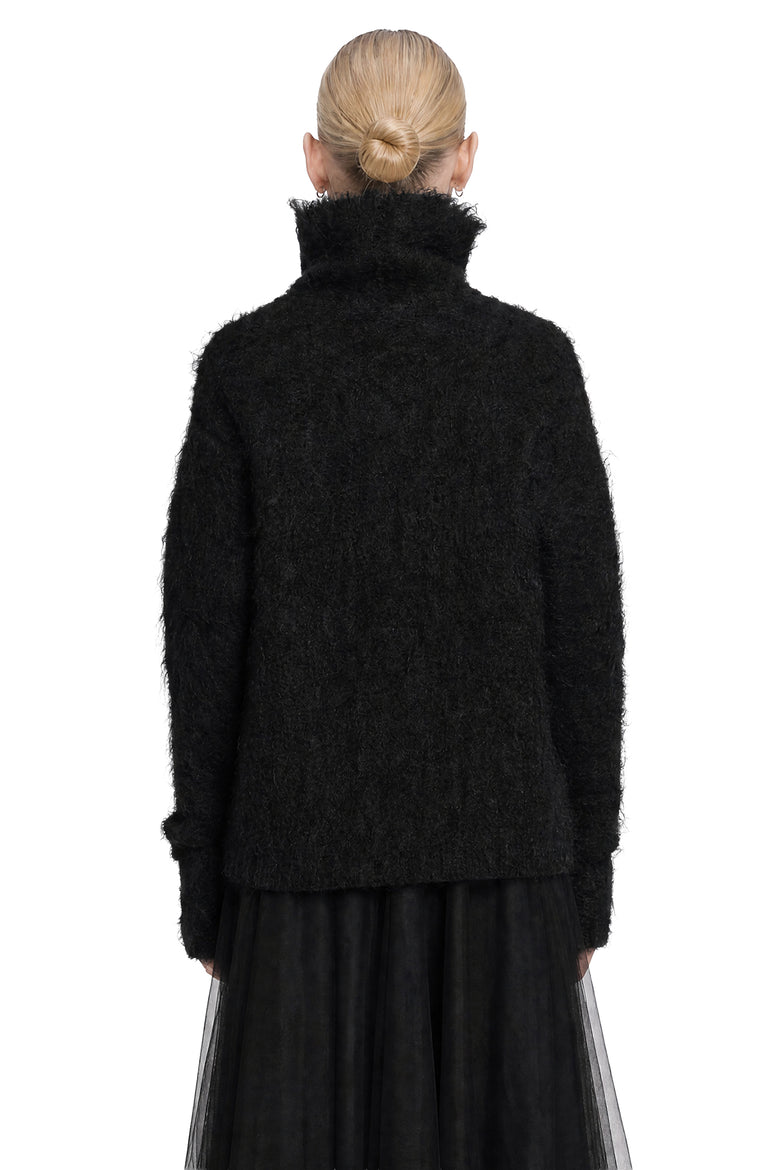 MARC LE BIHAN Fluffy Mohair Turtleneck Sweater woman