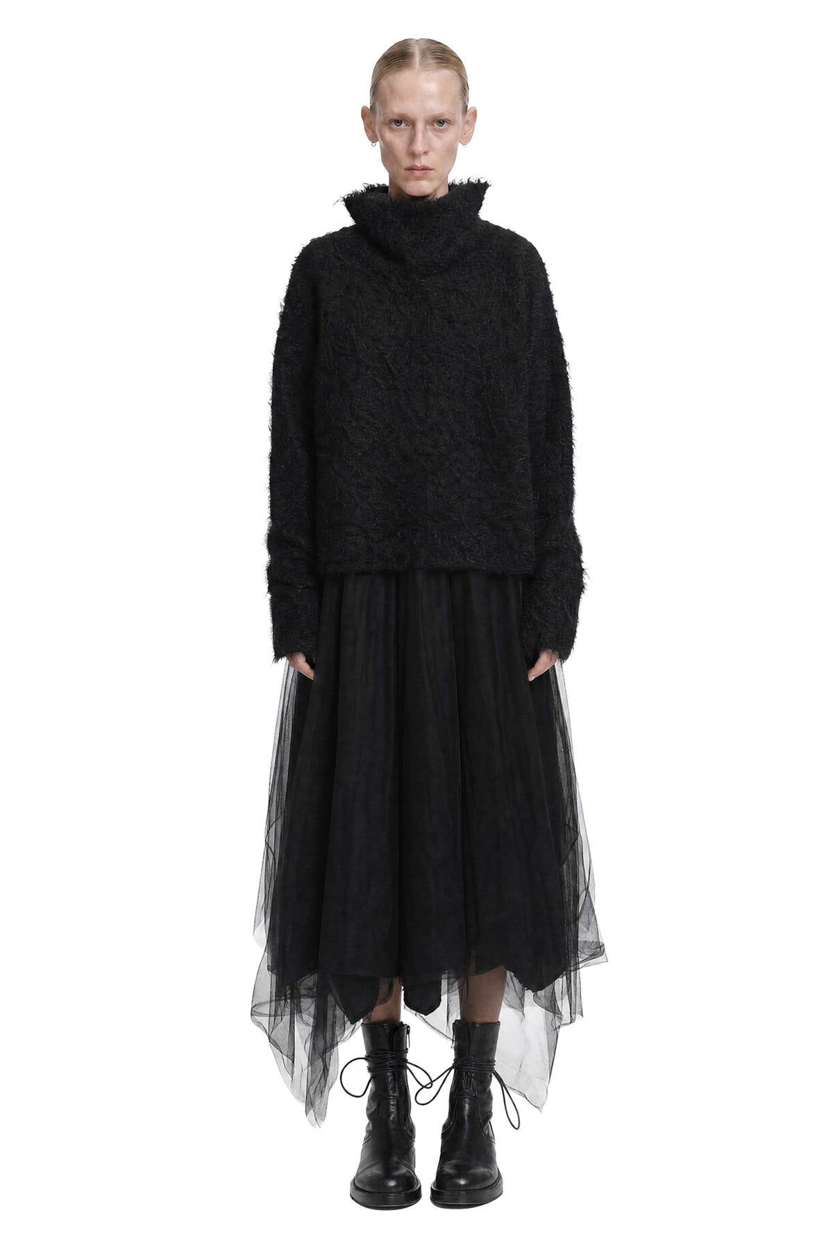 Fluffy Mohair Turtleneck Sweater