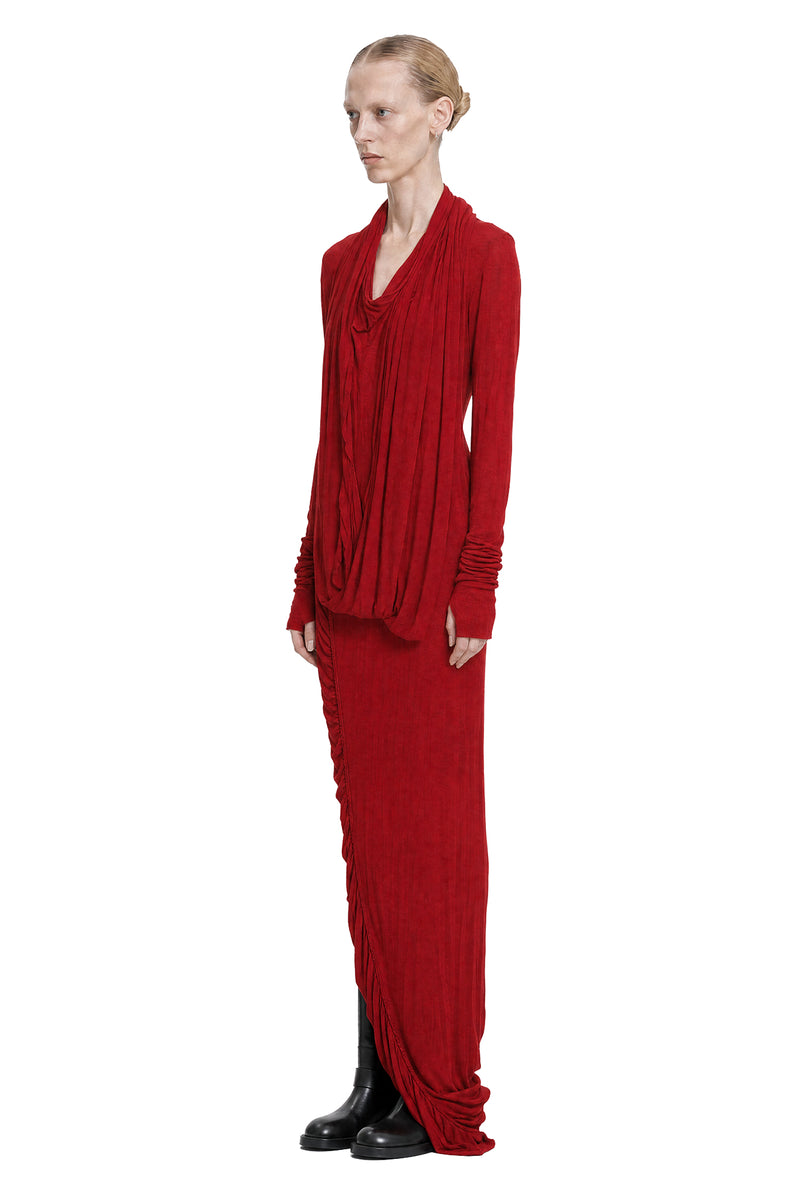 MARC LE BIHAN Sheer Viscose Wool Scarf Dress woman